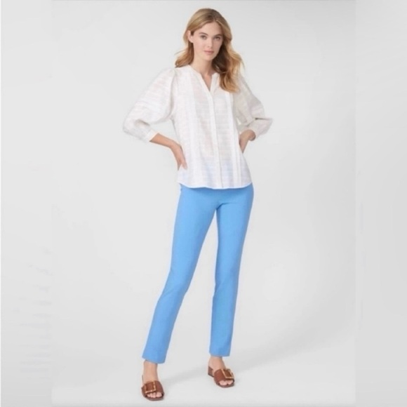 J. McLaughlin Masie Work Pants Blue Stretch Wide
Waistband Back Pockets office - Picture 1 of 6